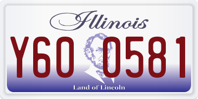 IL license plate Y600581