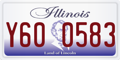IL license plate Y600583