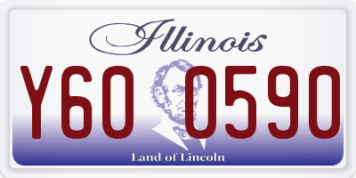 IL license plate Y600590