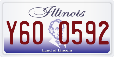 IL license plate Y600592
