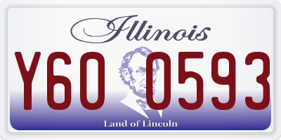 IL license plate Y600593