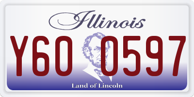 IL license plate Y600597