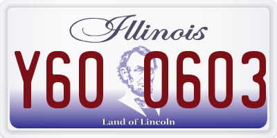 IL license plate Y600603