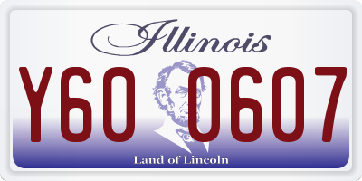 IL license plate Y600607