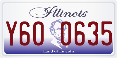 IL license plate Y600635