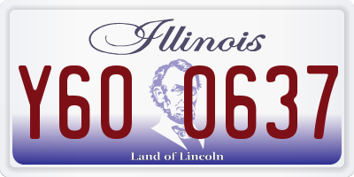 IL license plate Y600637