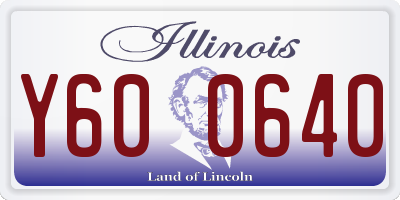 IL license plate Y600640