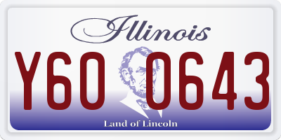 IL license plate Y600643