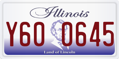 IL license plate Y600645