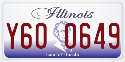 IL license plate Y600649