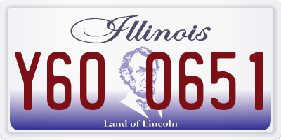 IL license plate Y600651
