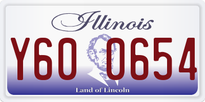 IL license plate Y600654