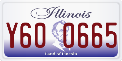 IL license plate Y600665