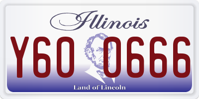 IL license plate Y600666