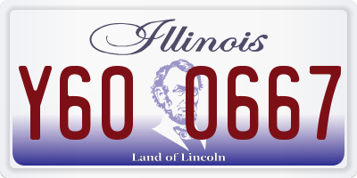 IL license plate Y600667