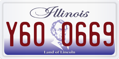 IL license plate Y600669