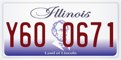 IL license plate Y600671