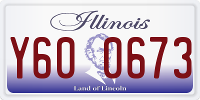 IL license plate Y600673