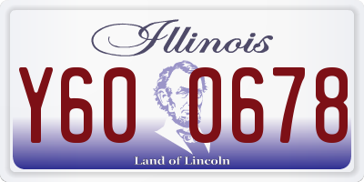 IL license plate Y600678