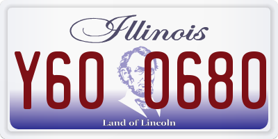 IL license plate Y600680