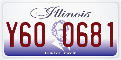 IL license plate Y600681