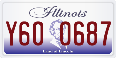 IL license plate Y600687