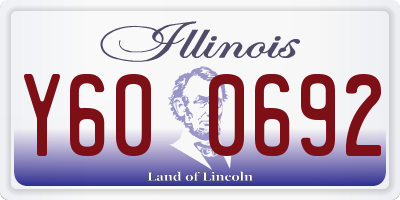 IL license plate Y600692