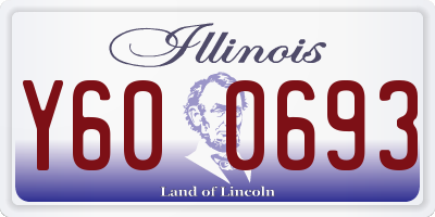 IL license plate Y600693