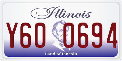 IL license plate Y600694