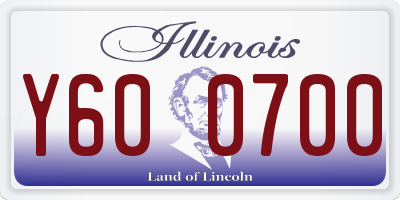 IL license plate Y600700