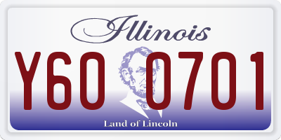 IL license plate Y600701