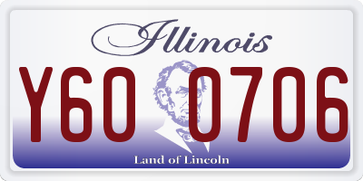 IL license plate Y600706