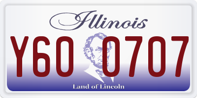 IL license plate Y600707