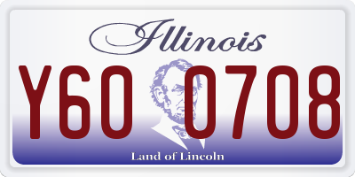 IL license plate Y600708