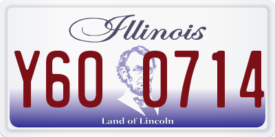 IL license plate Y600714