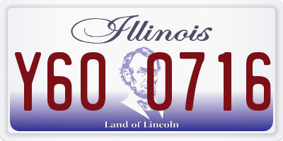 IL license plate Y600716