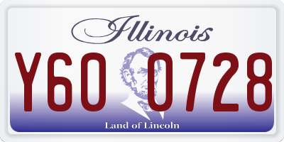 IL license plate Y600728