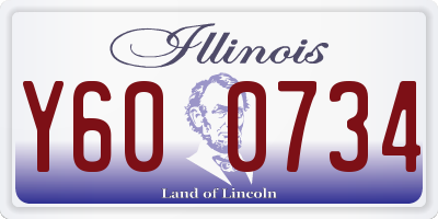 IL license plate Y600734