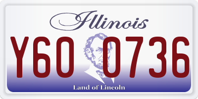 IL license plate Y600736