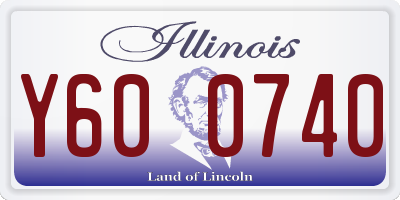 IL license plate Y600740
