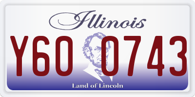 IL license plate Y600743