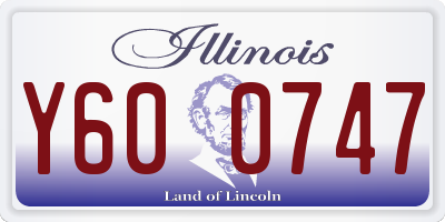 IL license plate Y600747