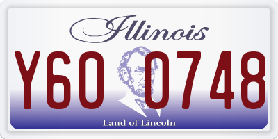 IL license plate Y600748