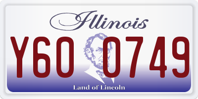 IL license plate Y600749