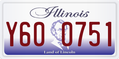 IL license plate Y600751