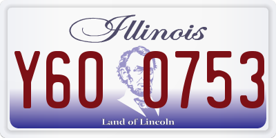 IL license plate Y600753