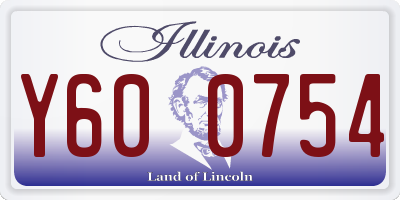 IL license plate Y600754