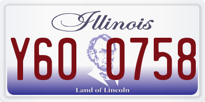 IL license plate Y600758