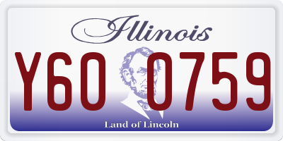IL license plate Y600759