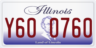 IL license plate Y600760